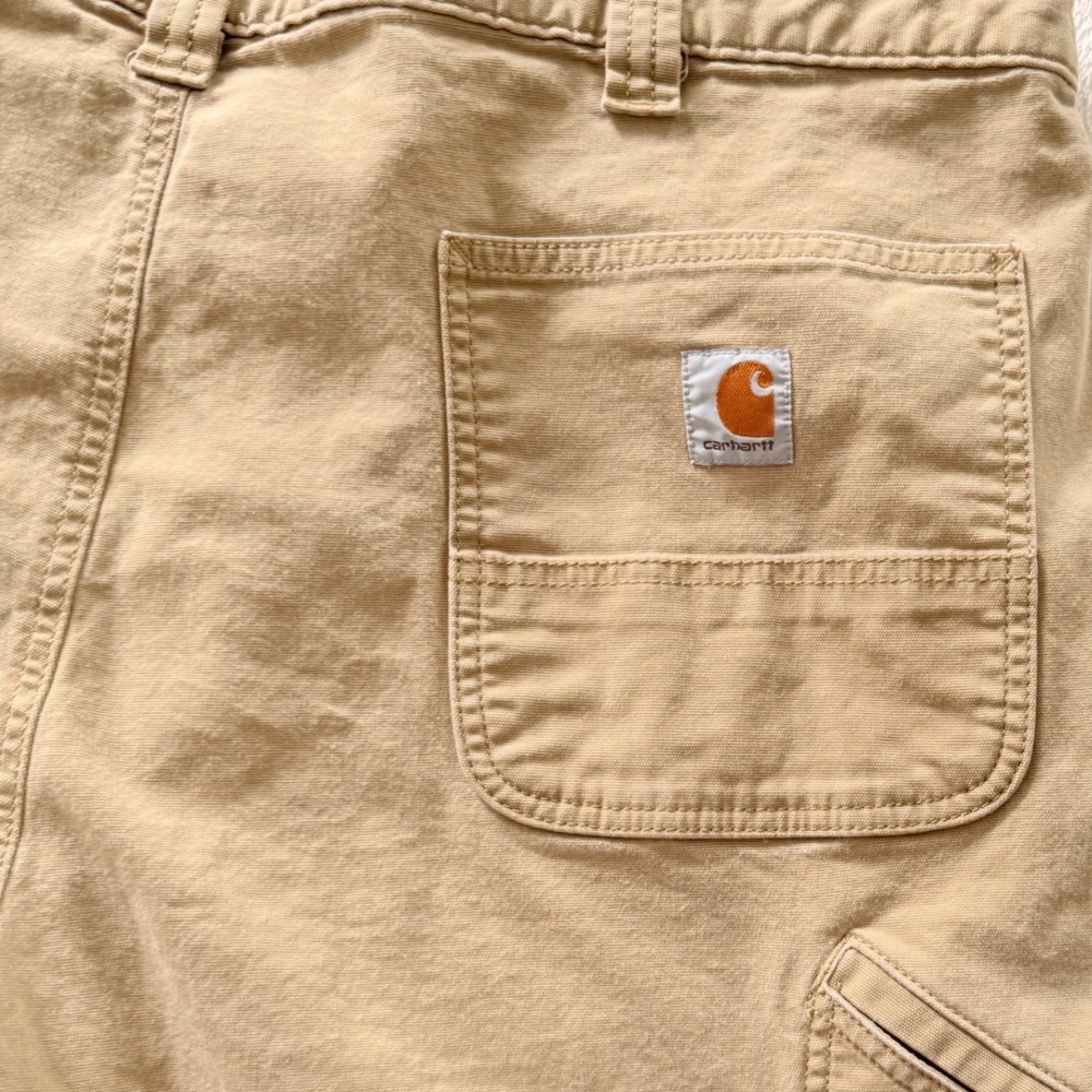 Carhartt Rugged Flex Work Pants Khaki Relaxed Fit 42x34 Canvas - Picture 11 of 11